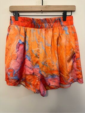 NEW ACOA shorts satin summer multicolor Size Large